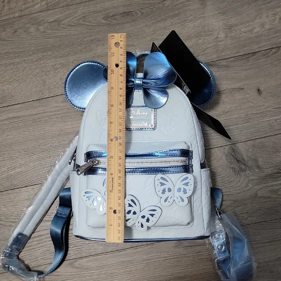 Loungefly Disney Blue Butterfly Kids Backpack - Picture 5 of 7